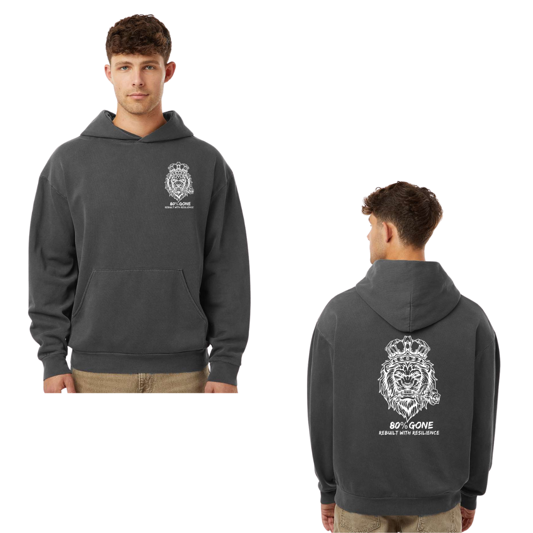 80 PERCENT GONE - Avenue Oversized Hoodie - lion Logo
