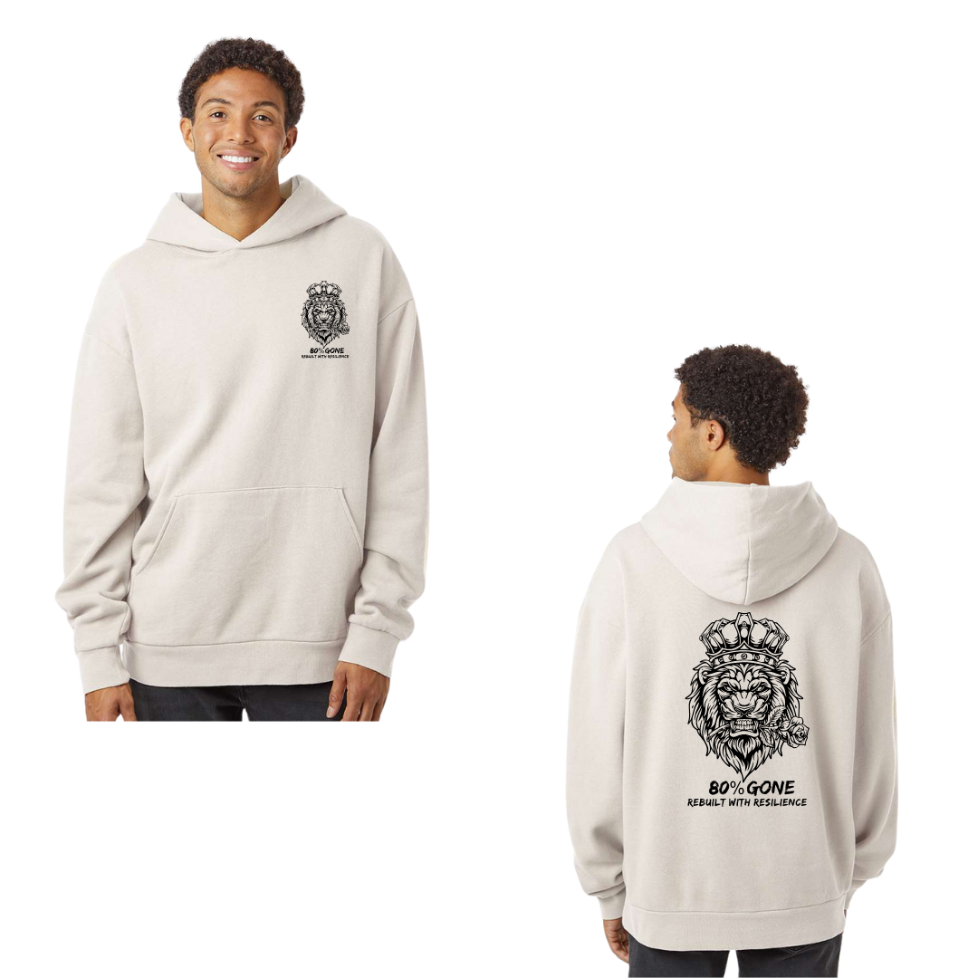 80 PERCENT GONE - Avenue Oversized Hoodie - lion Logo