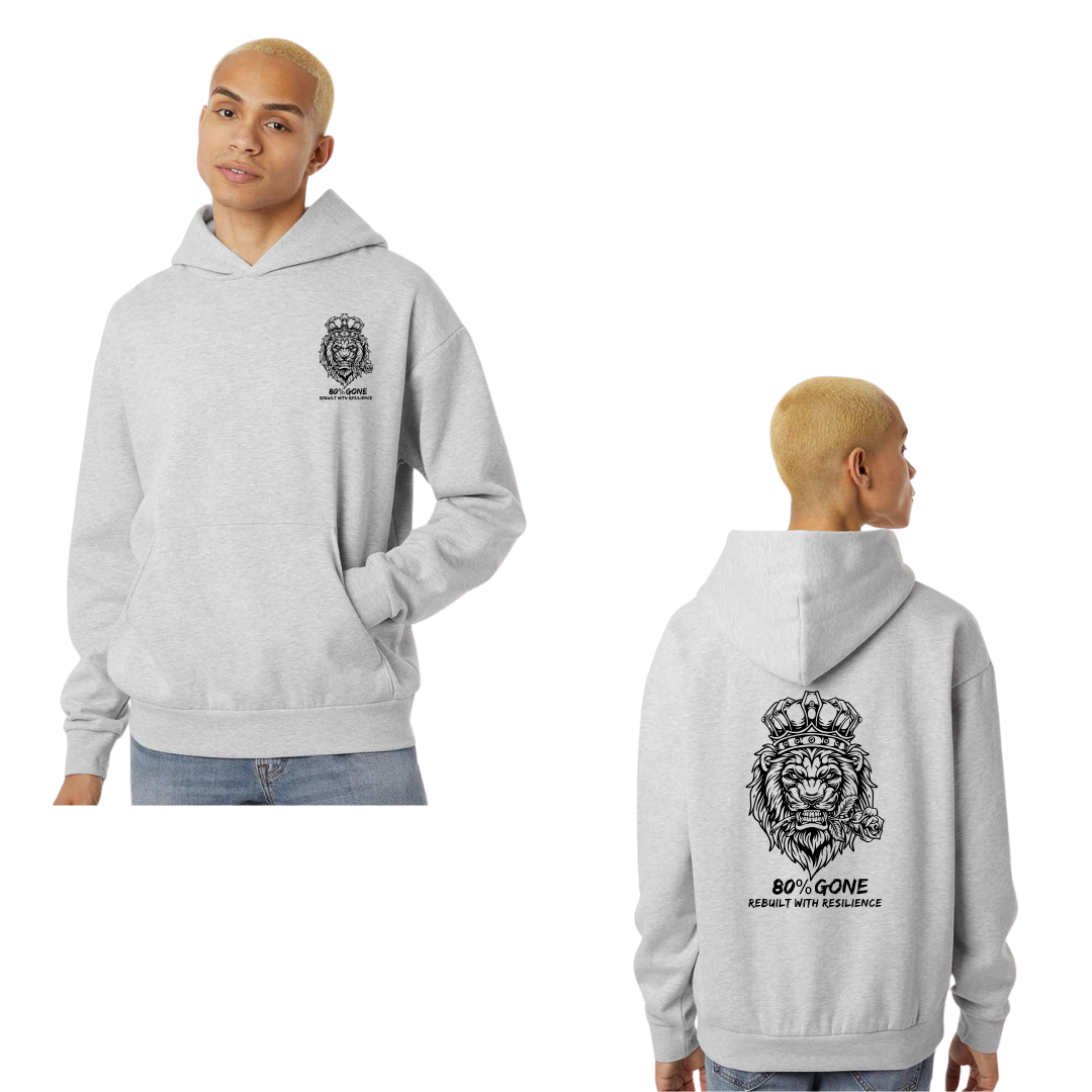 80 PERCENT GONE - Avenue Oversized Hoodie - lion Logo