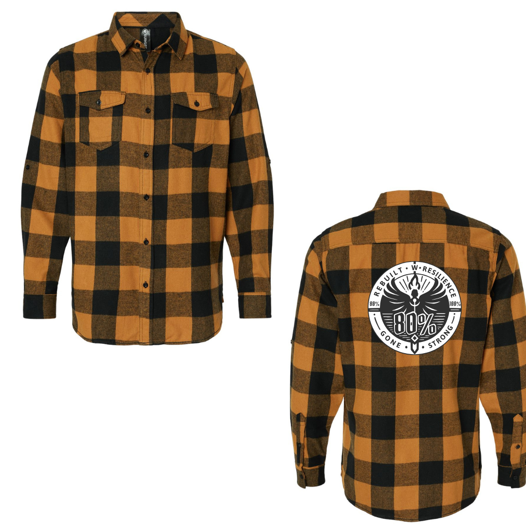 80 PERCENT GONE - FLANNEL - CLASSIC LOGO