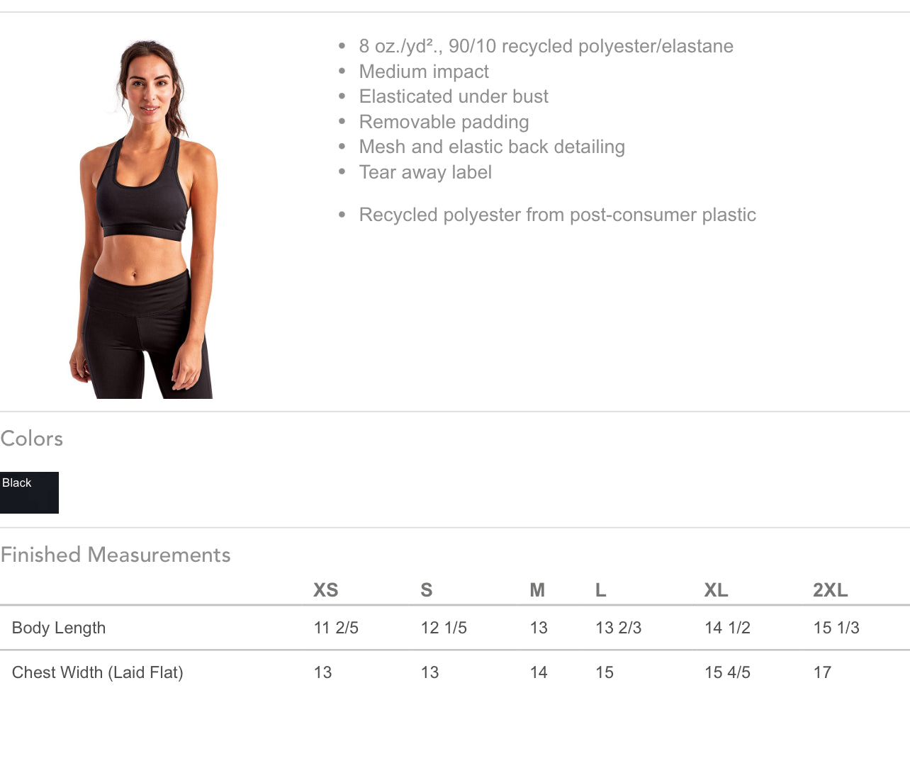 80 PERCENT GONE SPORTS BRA