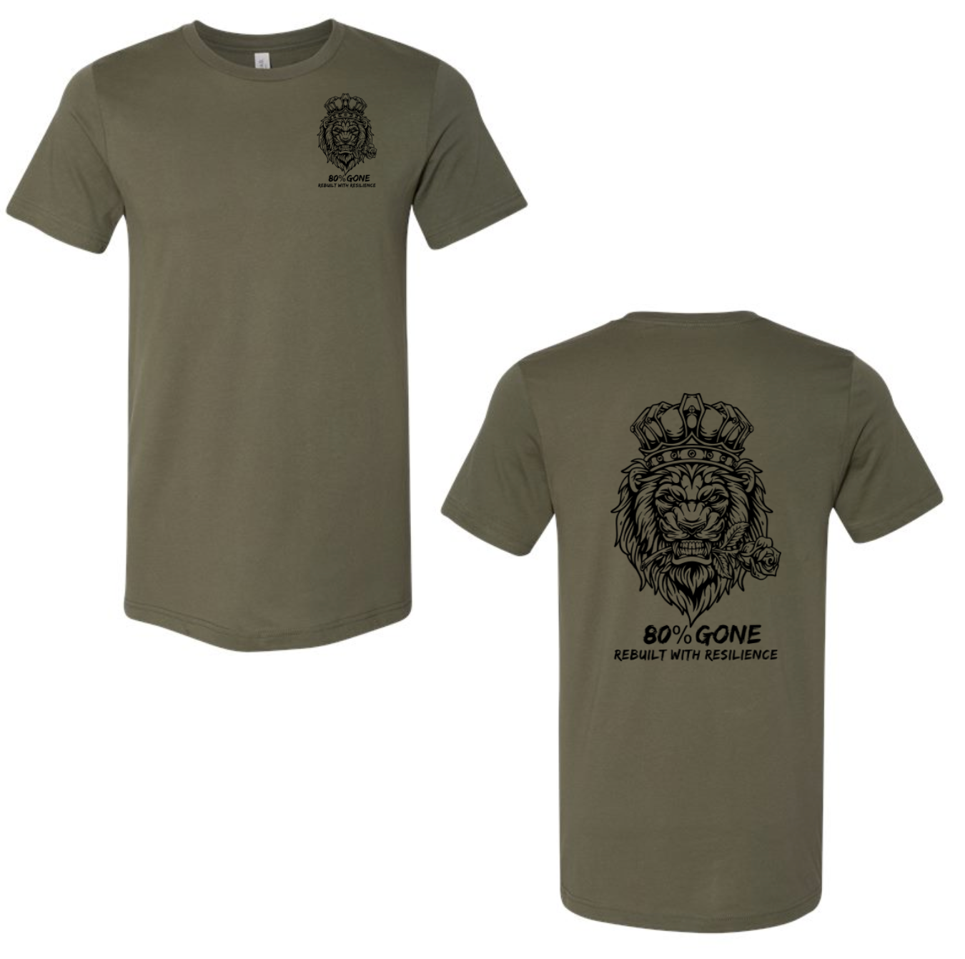 80 PERCENT GONE - UNISEX JERSEY TEE - LION LOGO