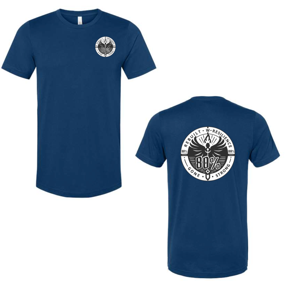 80 PERCENT GONE - UNISEX JERSEY TEE - CLASSIC LOGO (XS-5XL)