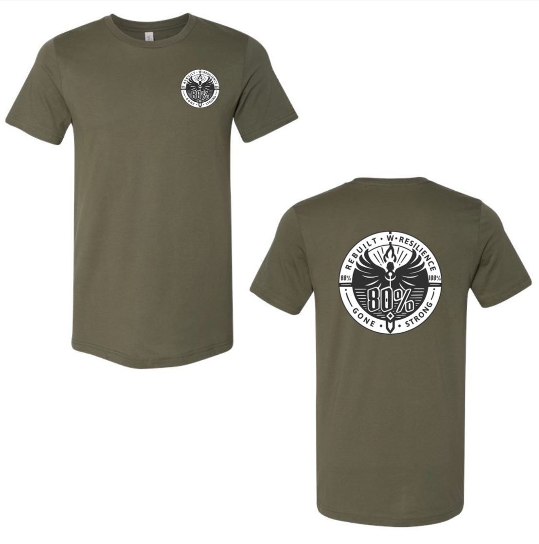 80 PERCENT GONE - UNISEX JERSEY TEE - CLASSIC LOGO (XS-5XL)
