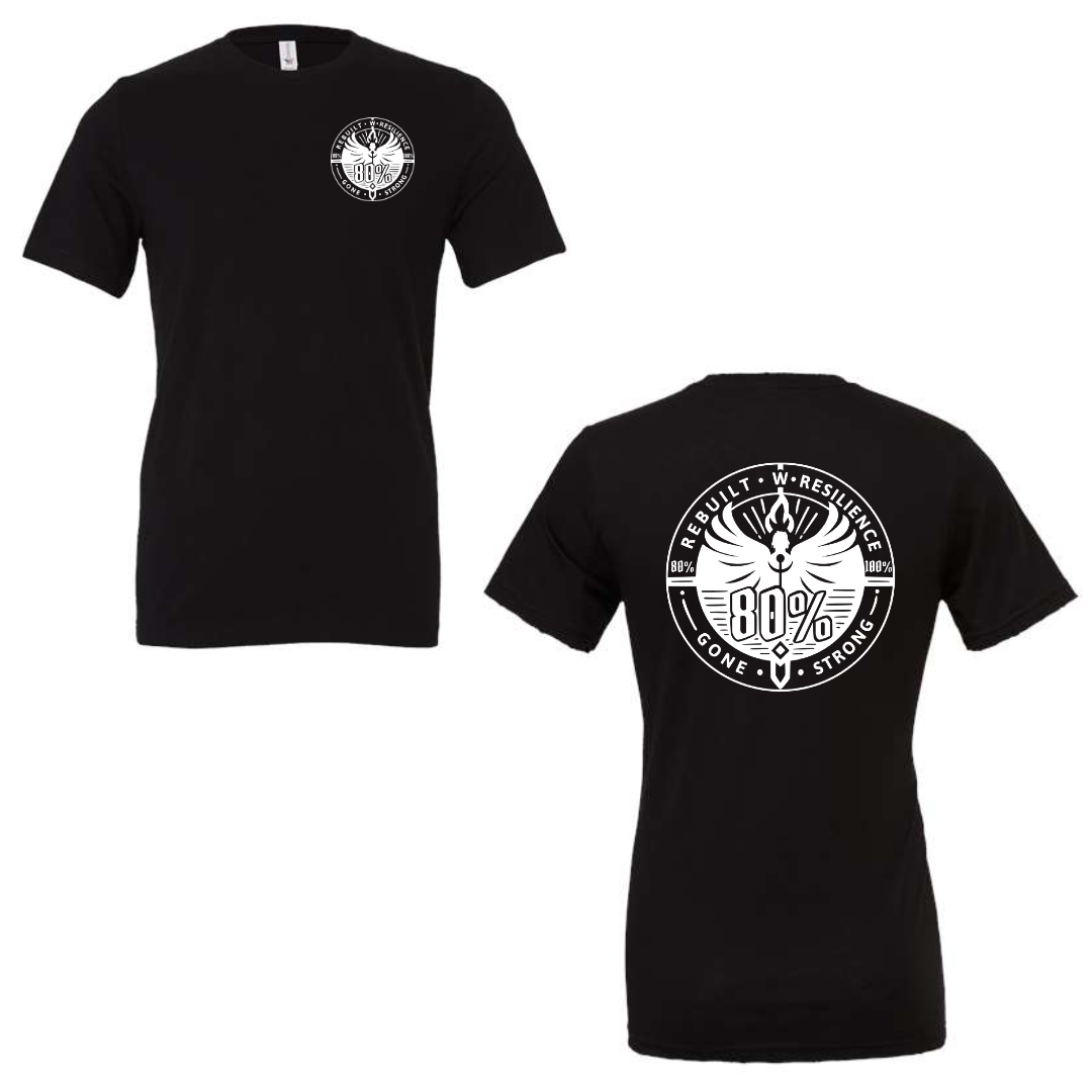 80 PERCENT GONE - UNISEX JERSEY TEE - CLASSIC LOGO (XS-5XL)