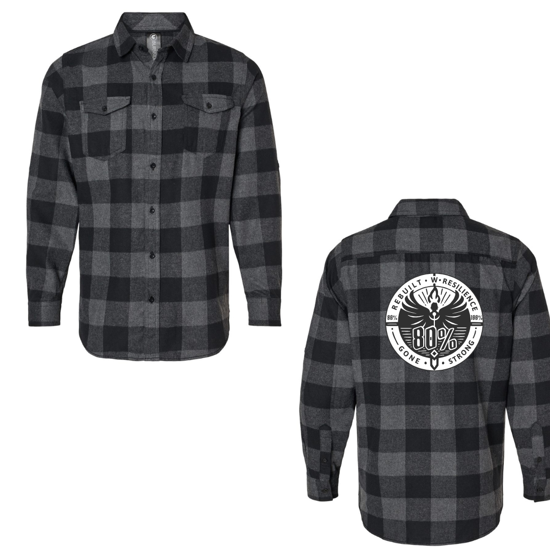 80 PERCENT GONE - FLANNEL - CLASSIC LOGO