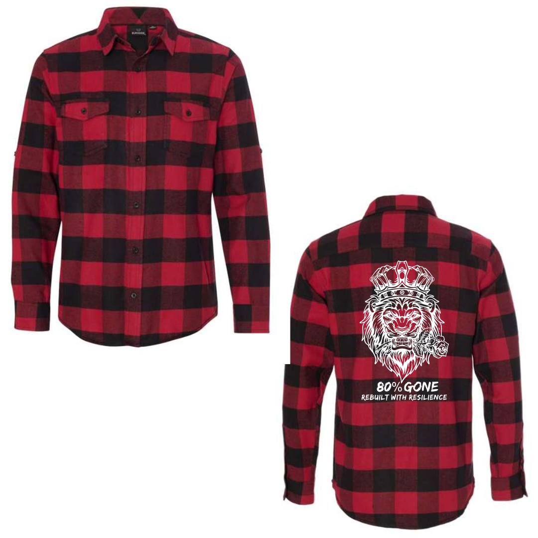 80 PERCENT GONE - LION FLANNEL