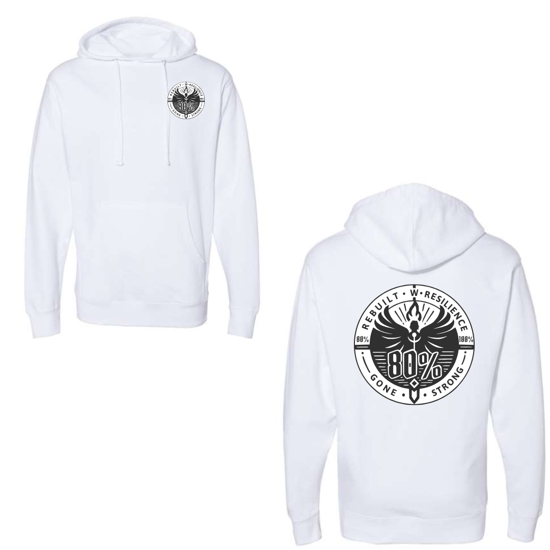 80 PERCENT GONE - HOODIE - CLASSIC LOGO (XS-5XL)