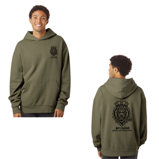 80 PERCENT GONE - Avenue Oversized Hoodie - lion Logo
