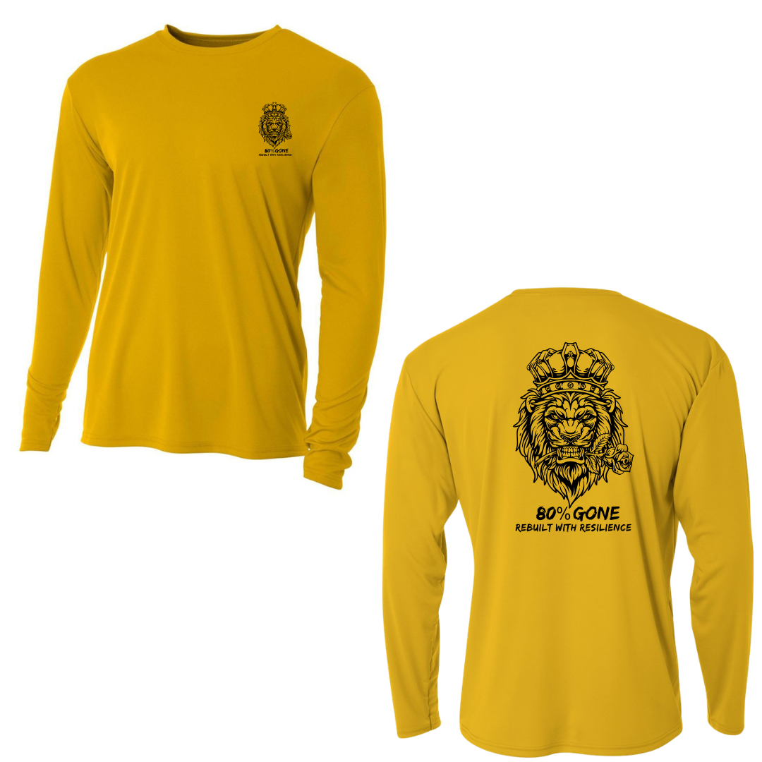 80 PERCENT GONE- UV LONG SLEEVE= LION LOGO