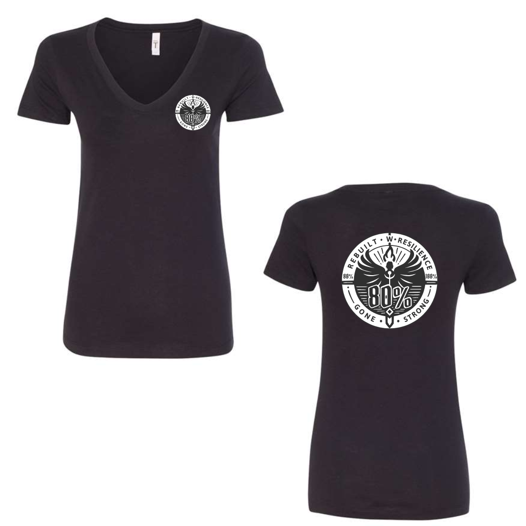 80 Percent Gone - Women's V-Neck Tee - Classic Logo