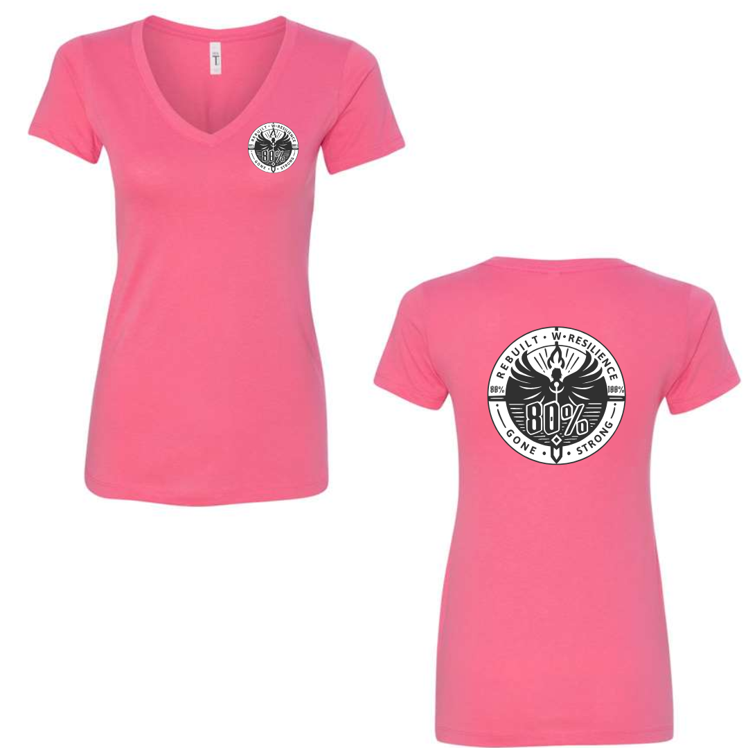 80 Percent Gone - Women's V-Neck Tee - Classic Logo