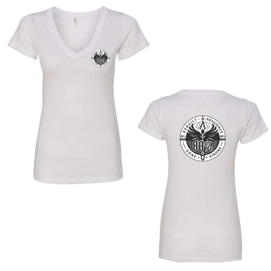 80 Percent Gone - Women's V-Neck Tee - Classic Logo