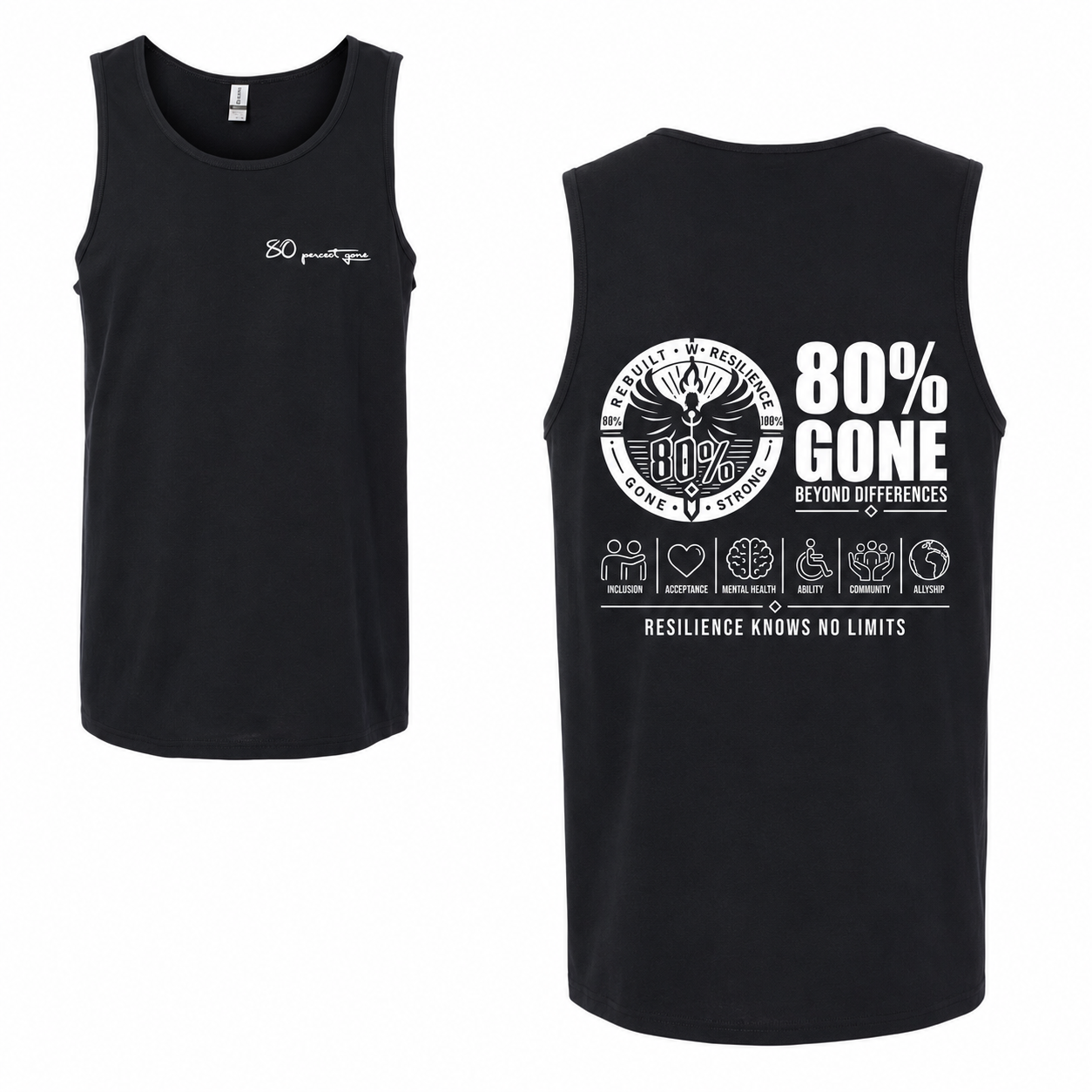 80 PERCENT GONE: BEYOND DIFFRENCES - PREMIUM TANK TOP