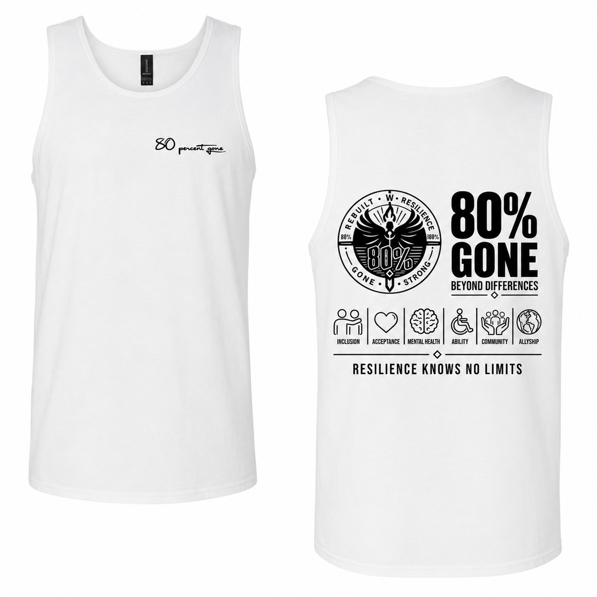 80 PERCENT GONE: BEYOND DIFFRENCES - PREMIUM TANK TOP
