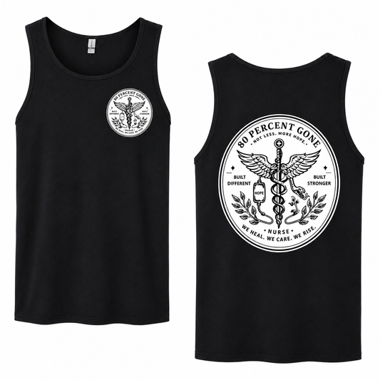 80 PERCENT GONE - NURSE LOGO - TANK TOP