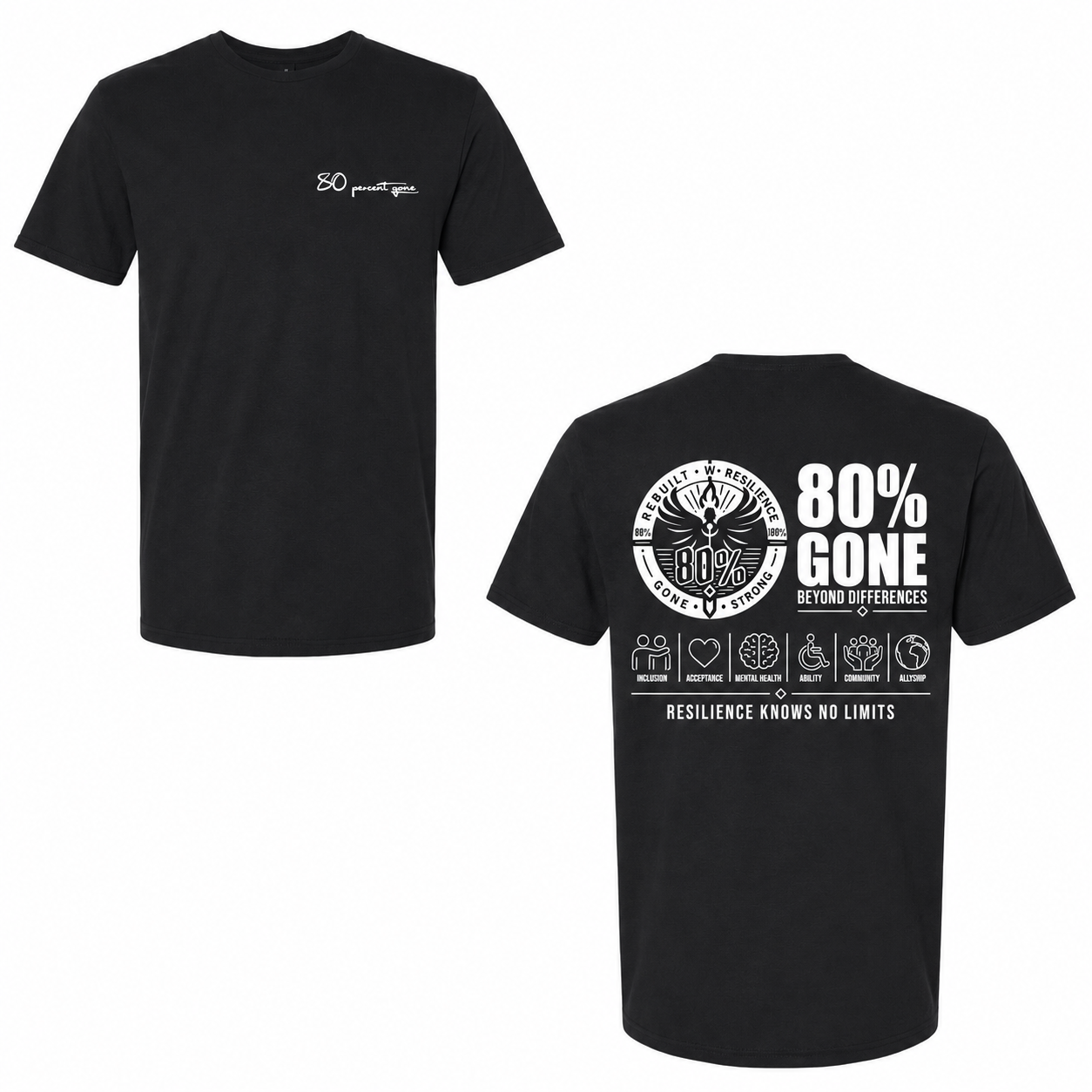 80 PERCENT GONE: BEYOND DIFFERENCES - PREMIUM GRAPHIC T-SHIRT