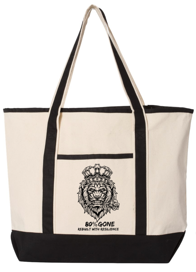 80 PERCENT GONE - LION TOTE BAG