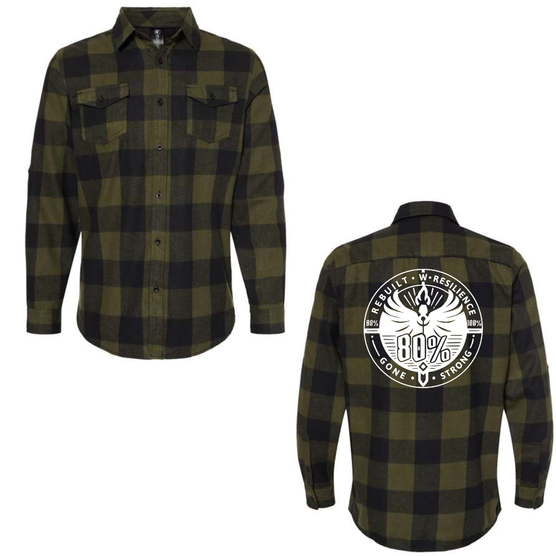 80 PERCENT GONE - FLANNEL - CLASSIC LOGO