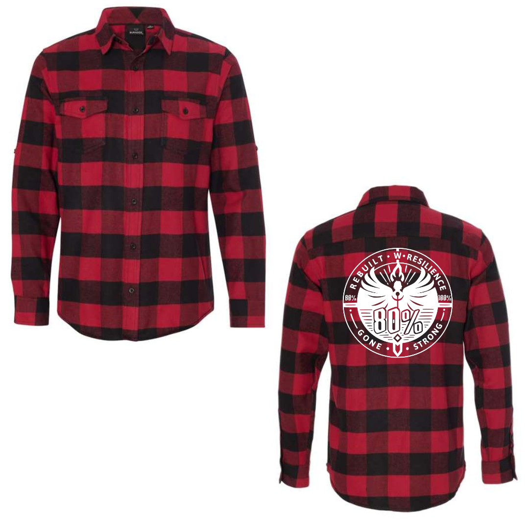 80 PERCENT GONE - FLANNEL - CLASSIC LOGO